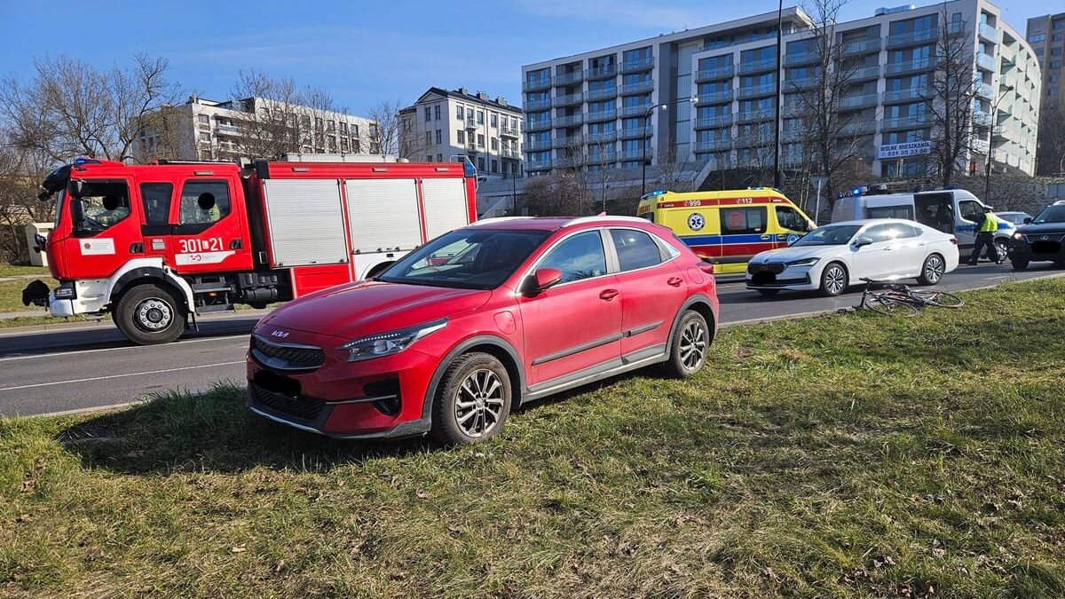 Wypadek rowerzysty na ul. Lubomelskiej w Lublinie