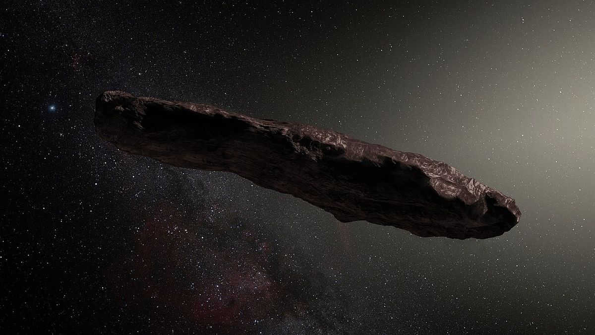 Oumuamua - wizualizacja