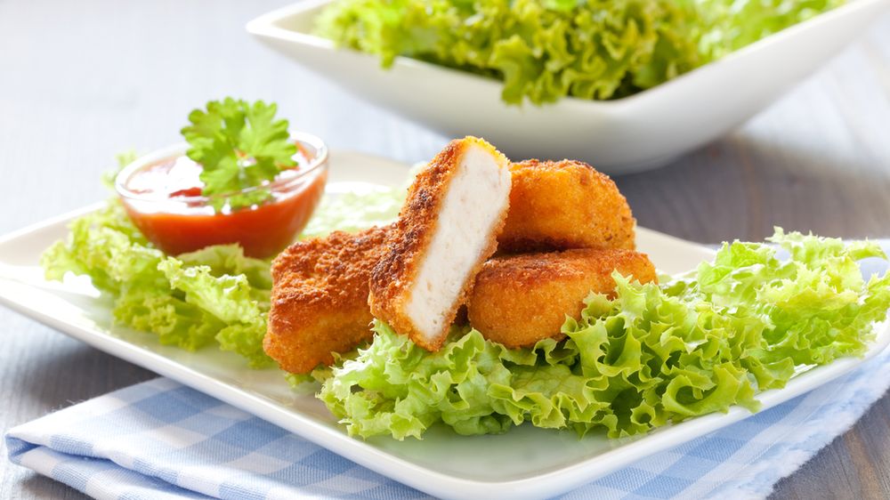 Mrożone nuggetsy z kurczaka z jasnego mięsa (wcześniej podgotowane)