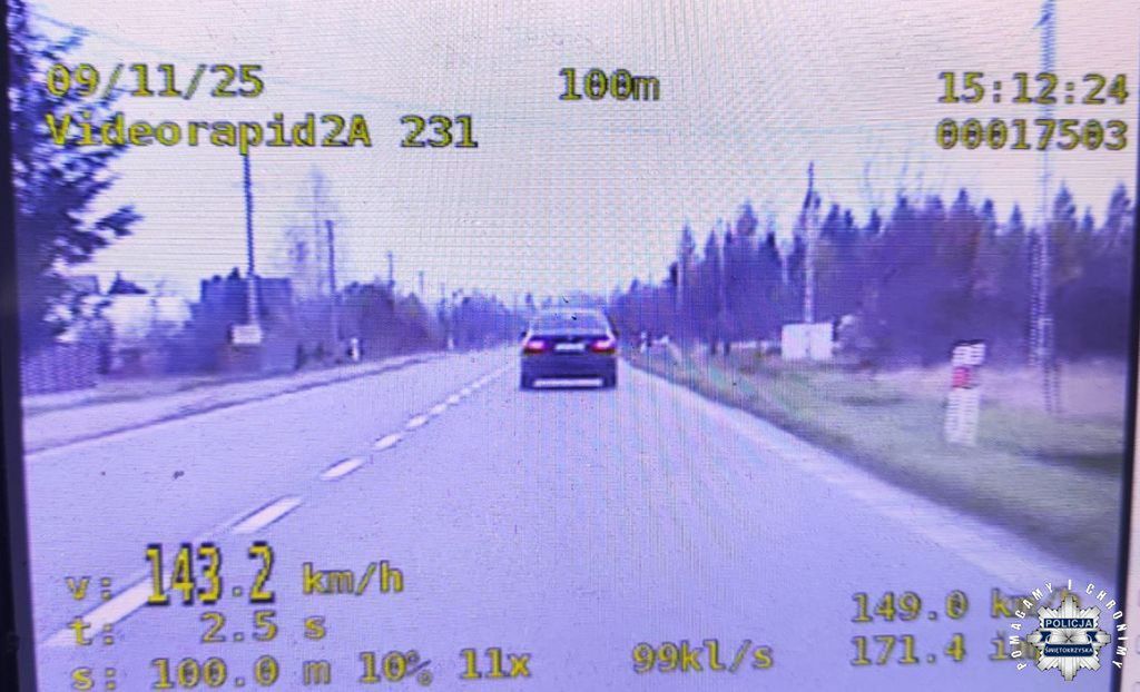 Na liczniku 143 km/h w obszarze zabudowanym i nie tylko
