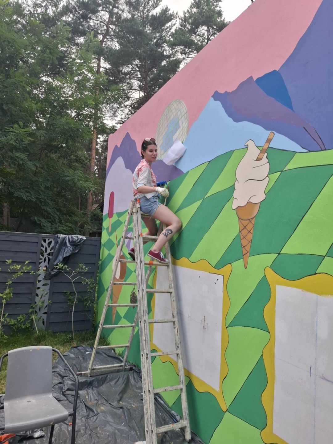 Mural w Sokolnikach-Lesie
