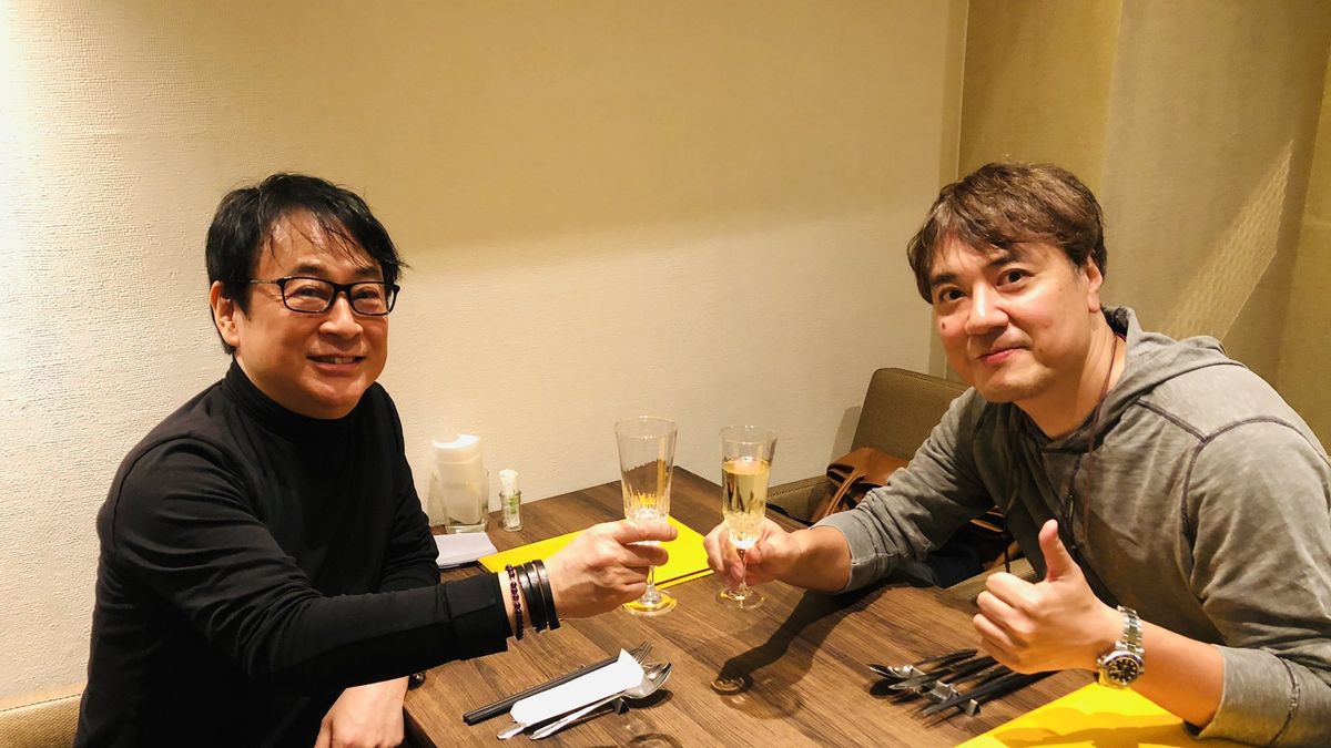 Od lewej: Noriyuki Asakura (kompozytor "Tenchu") oraz Masami Yamamoto.