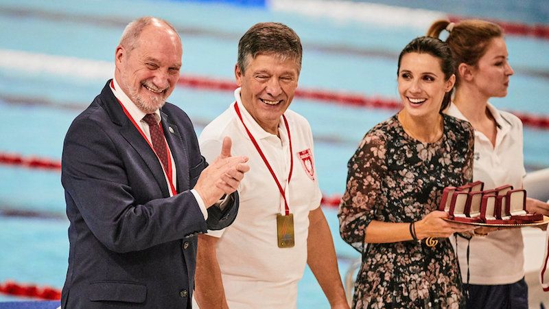  Antoni Macierewicz podczas Grand Prix Polski w skokach do wody w Łodzi