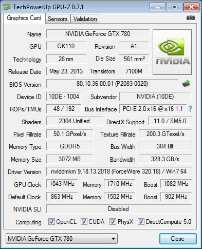 nvidia gtx 780 OC