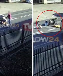 Matka z dzieckiem potrącona na pasach. Wstrząsające nagranie