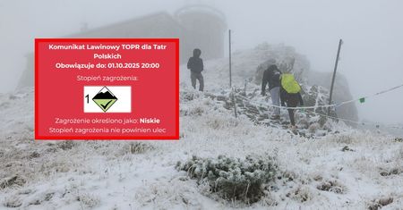 Pierwsze uderzenie zimy. W Tatrach zagrożenie lawinowe