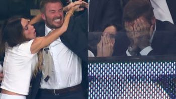 Victoria Beckham RZUCIŁA SIĘ na męża po golu Anglii. Pod koniec meczu skryli twarze w dłoniach (WIDEO)
