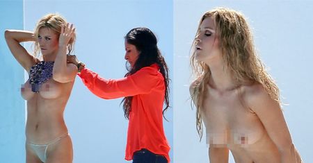 Joanna Krupa TOPLESS na planie zdjęciowym! (ZDJĘCIA)