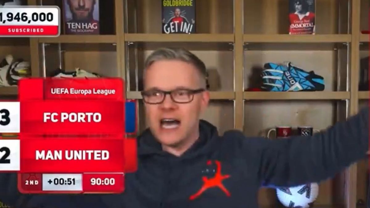 Mark Goldbridge po golu Manchesteru United