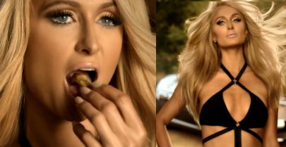Paris Hilton W BIKINI... reklamuje hamburgery!
