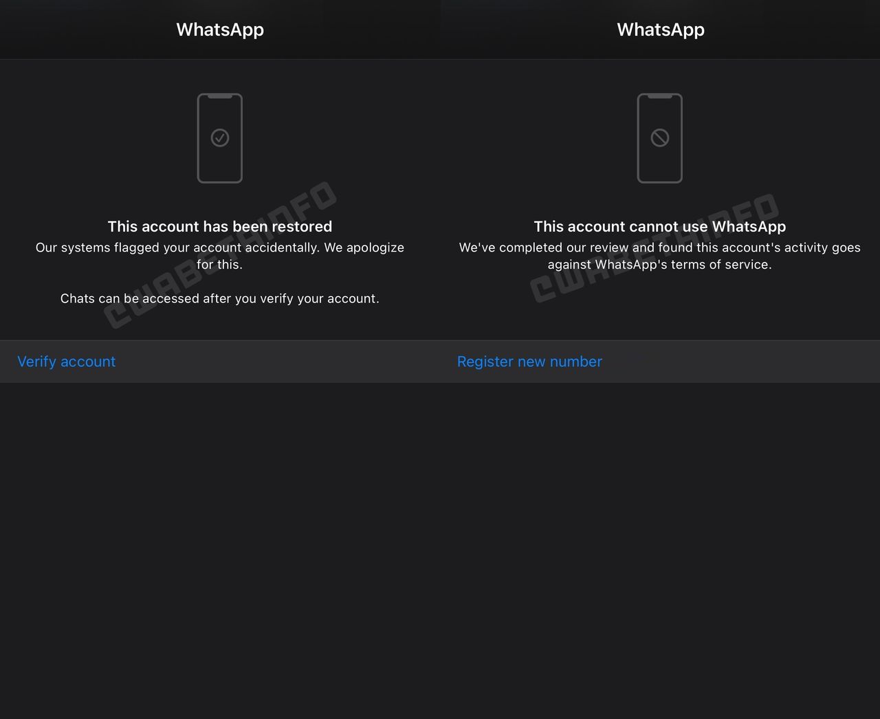 WhatsApp i opcja odwoływania się od blokady konta