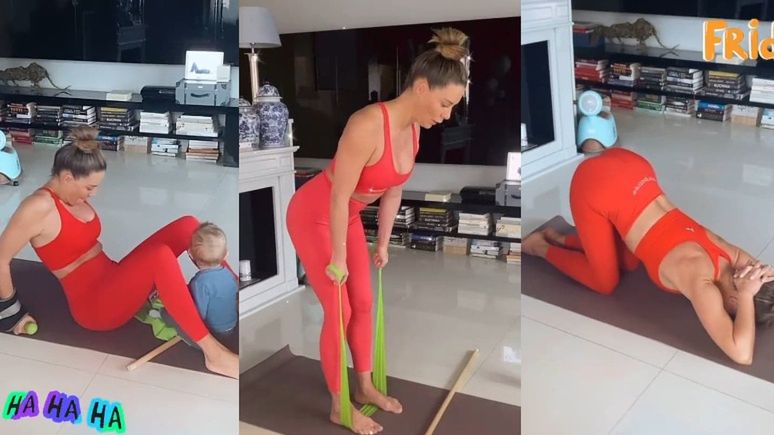 Małgorzata Rozenek ćwiczy w domu