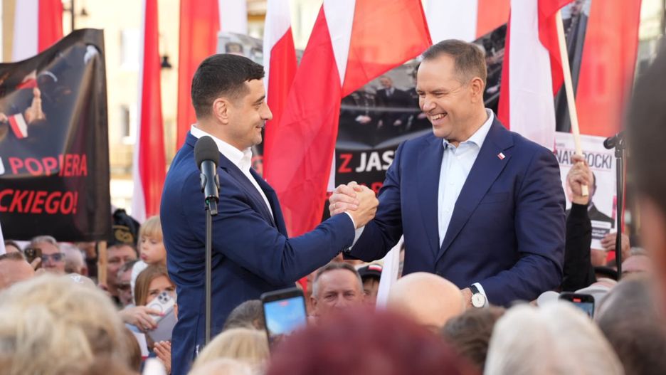 George Simion i Karol Nawrocki w Zabrzu