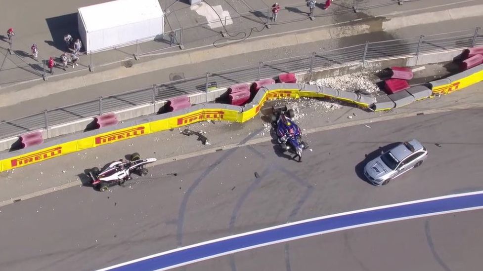 Twitter / Formula 2 / Na zdjęciu: wypadek na torze w Soczi