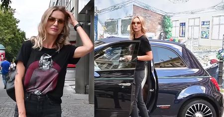 Grunge'owa Woźniak-Starak w dobrym humorze opuszcza studio na Hożej