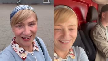 Żak w stroju Solejukowej nadaje z planu "Rancza". Pokazała Marianka