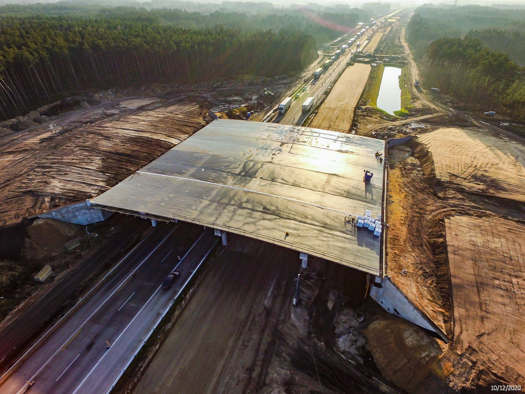 Budowa autostrady A1 Radomsko-granica woj. łódzkiego i śląskiego, stan po 28 miesiącach