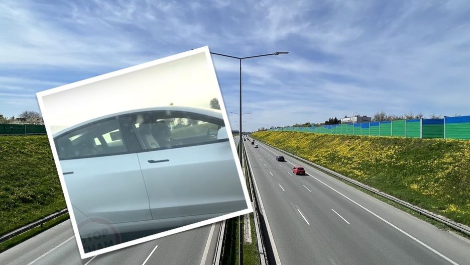Tesla sama prowadziła samochód. Kierowca spał?