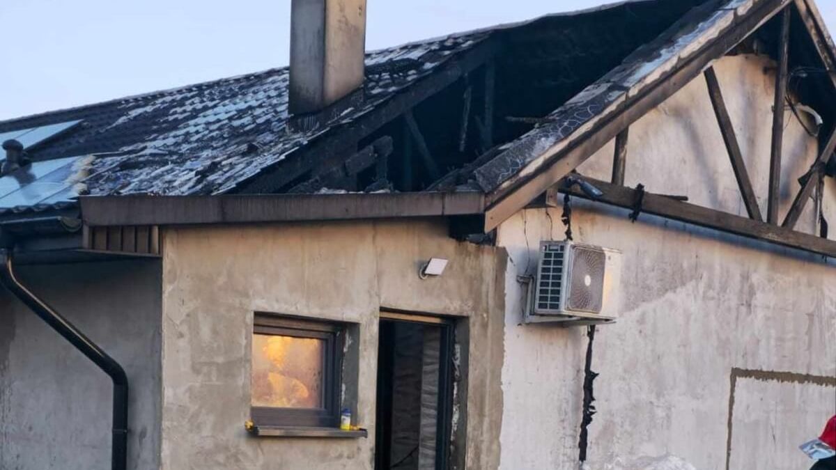Pożar domu w miejscowości Horodyszcze Kolonia