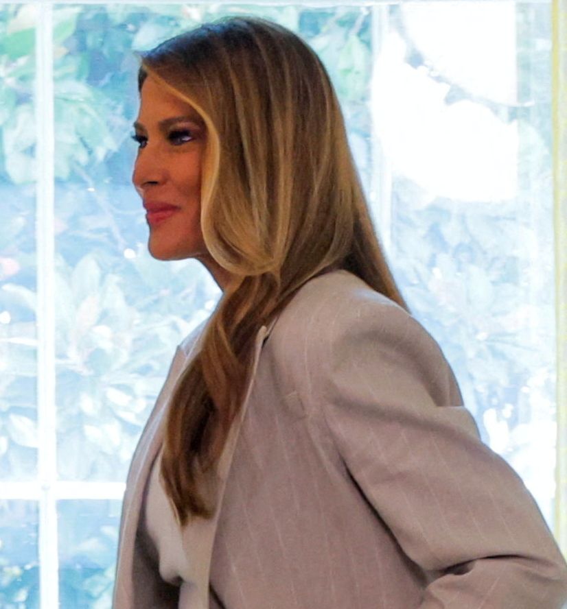 Melania Trump na konferencji prasowej