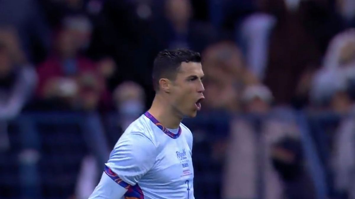 Twitter / AlNassr FC / Na zdjęciu: Cristiano Ronaldo po bramce zdobytej przeciwko PSG