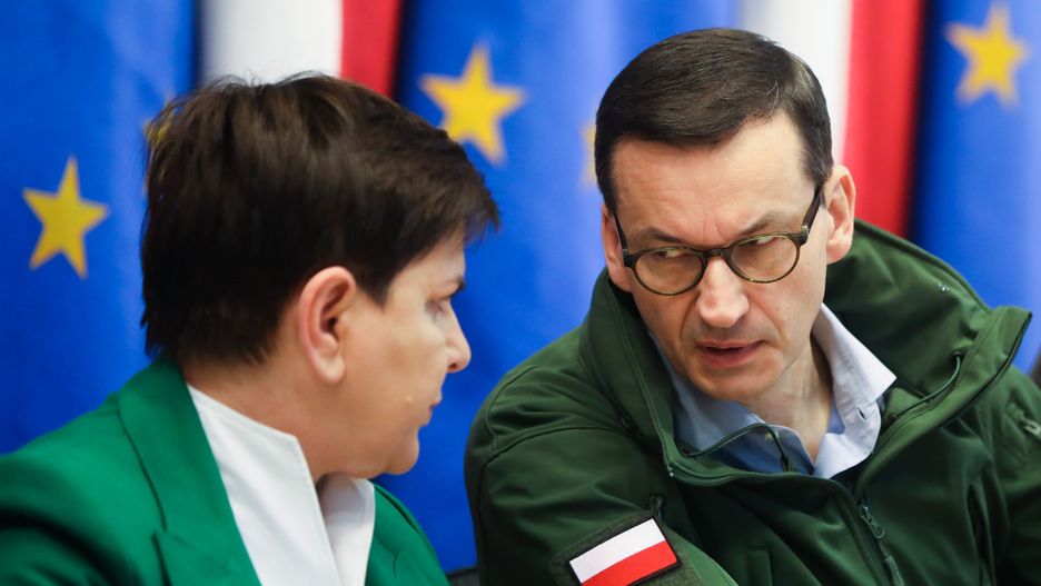 Była premier Beata Szydło (PiS) i szef rządu Mateusz Morawiecki (PiS).