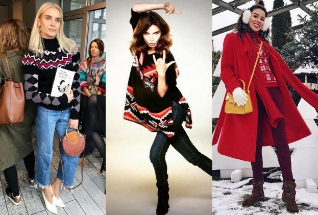 Najmodniejsze swetry norweskie w stylizacjach celebrytek