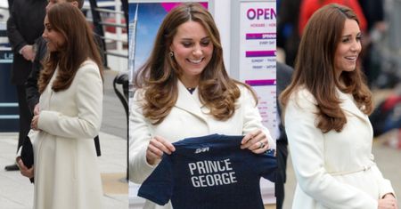 Kate Middleton w białym płaszczyku (ZDJĘCIA)