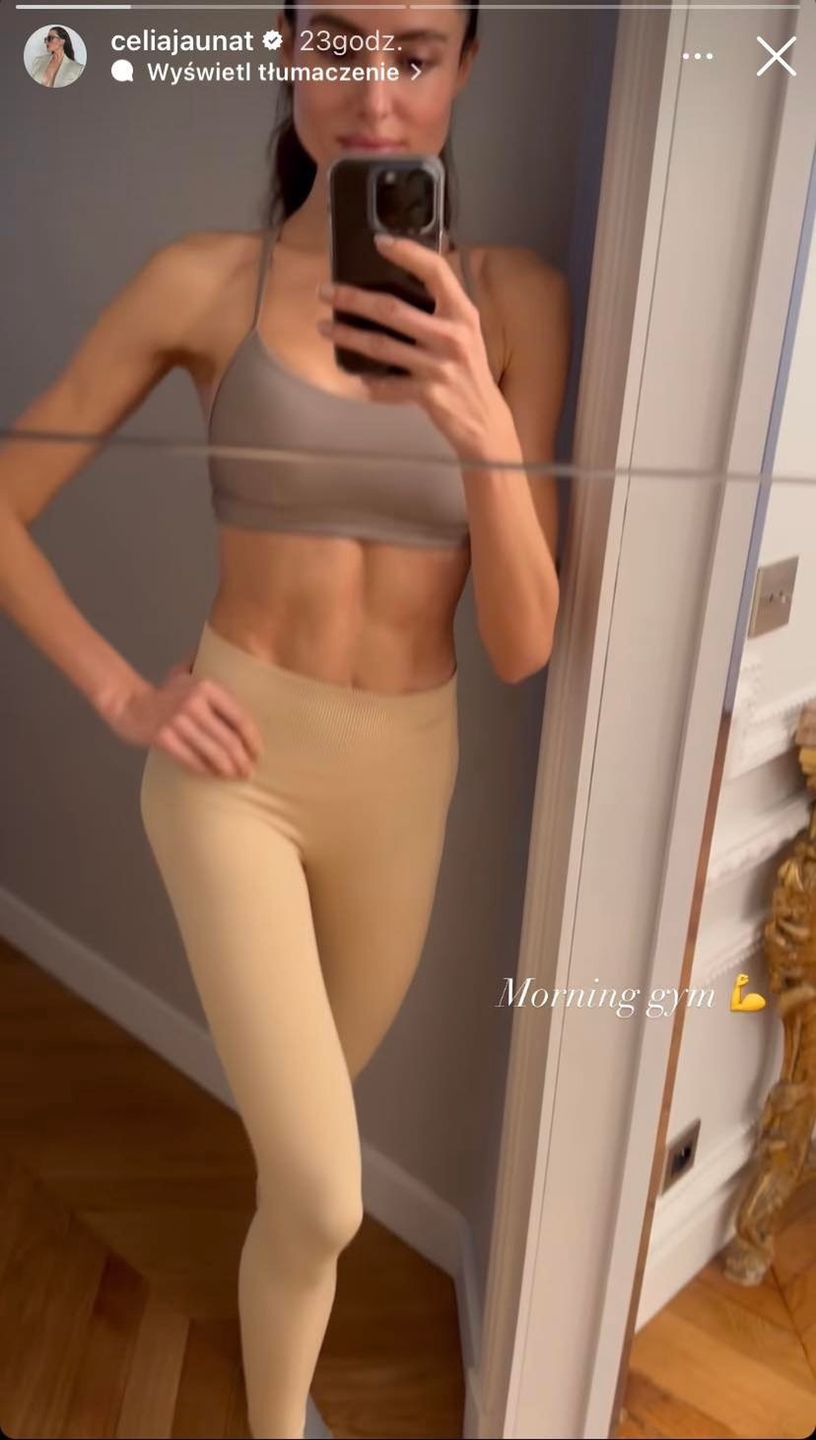 Celia Jaunat PRĘŻY MUSKUŁY na Instagramie i chwali się porannym rozruchem (FOTO)