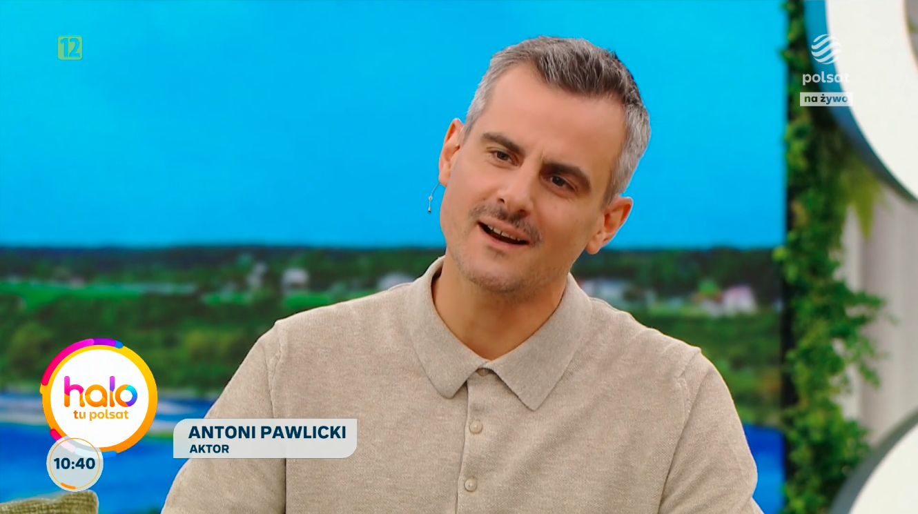Antoni Pawlicki i Agnieszka Więdłocha w "Halo tu Polsat"