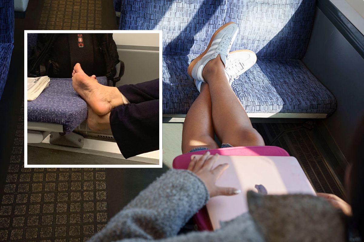 Zdejmowanie butów w pociągu. Zapis o bosych stopach w regulaminie PKP