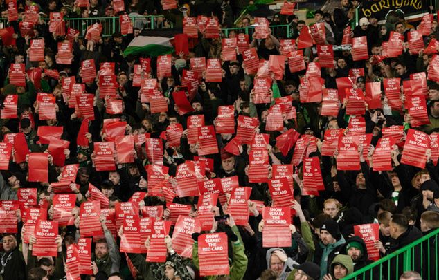 Protest kibiców Celticu (Craig Foy/SNS Group via Getty Images)