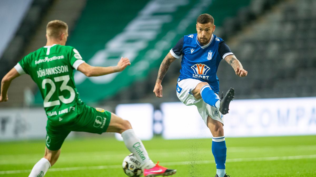 Pedro Tiba podczas meczu Lecha z Hammarby