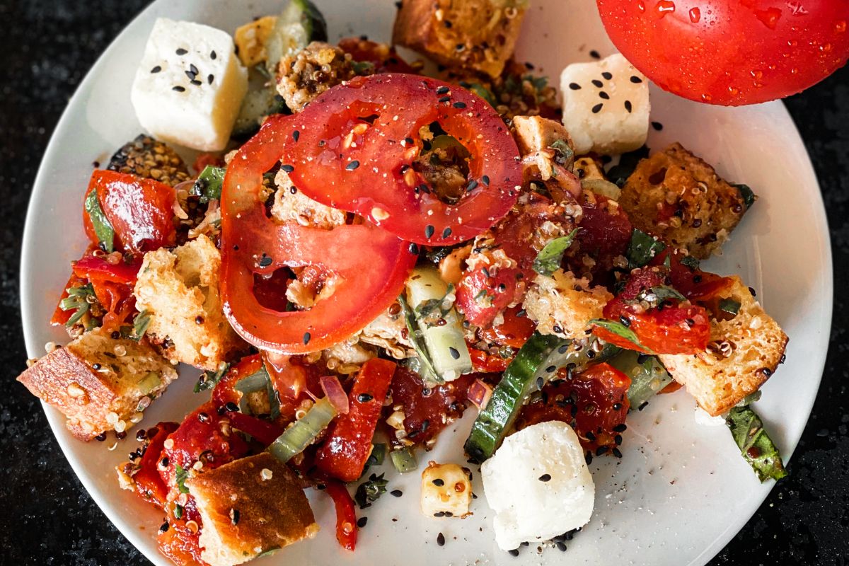 Nowadays, panzanella is served with many additions