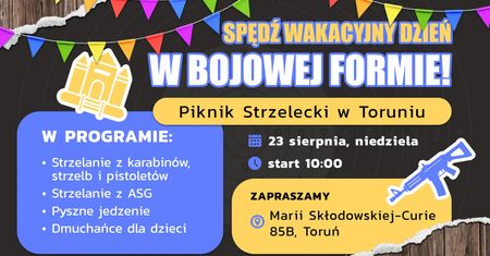 Piknik Strzelecki w Toruniu. Gun Storm zaprasza całe rodziny