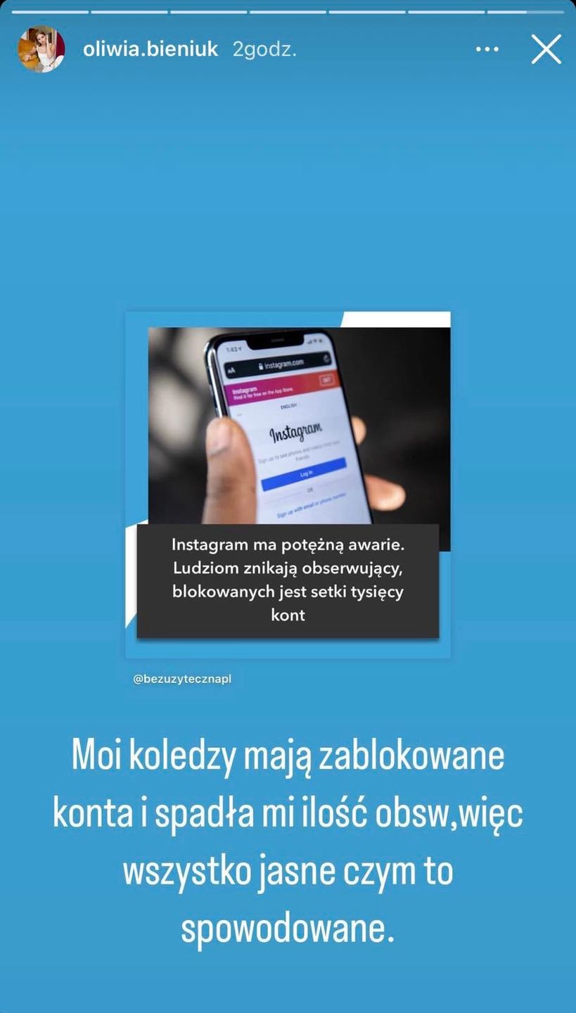 Influencerki panikują po awarii Instagrama