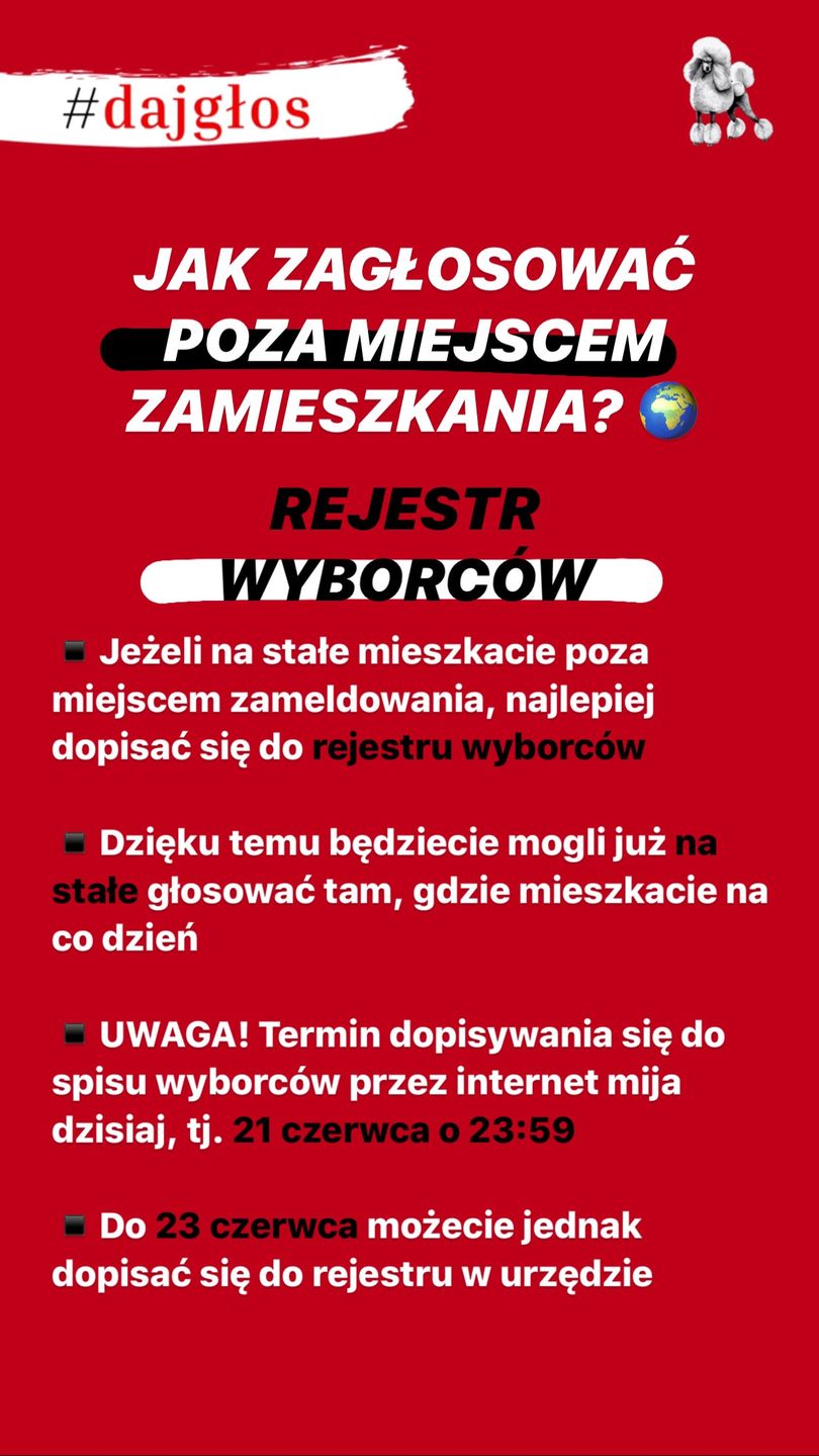 Dopisz się do rejestru wyborców - zostało mało czasu!