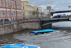 Dramat w Petersburgu. Autobus spadł z mostu do rzeki