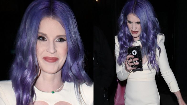 Odmieniona Kelly Osbourne w obcisłej sukience z OGROMNYM dekoltem maszeruje do restauracji (ZDJĘCIA)