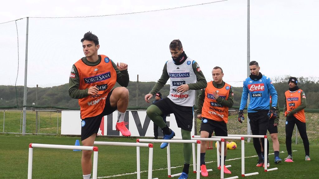 piłkarze SSC Napoli podczas treningu