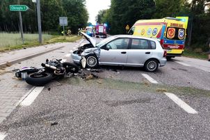 Tragiczny wypadek w gminie Połaniec. Nie żyje 37-letni motocyklista [zdjęcia]