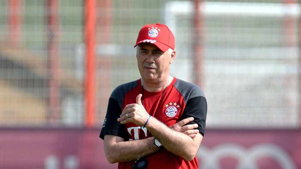 Carlo Ancelotti na treningu Bayernu