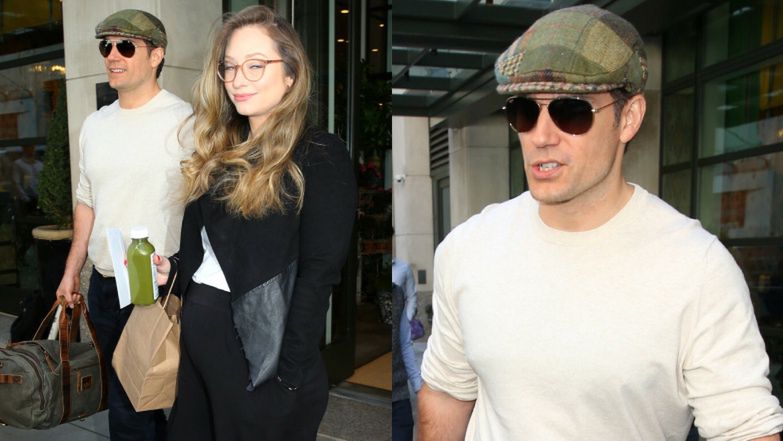 Henry Cavill opuszcza hotel z partnerką