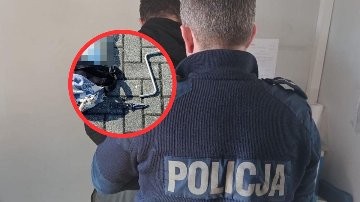 Zaatakował nożem policjantów