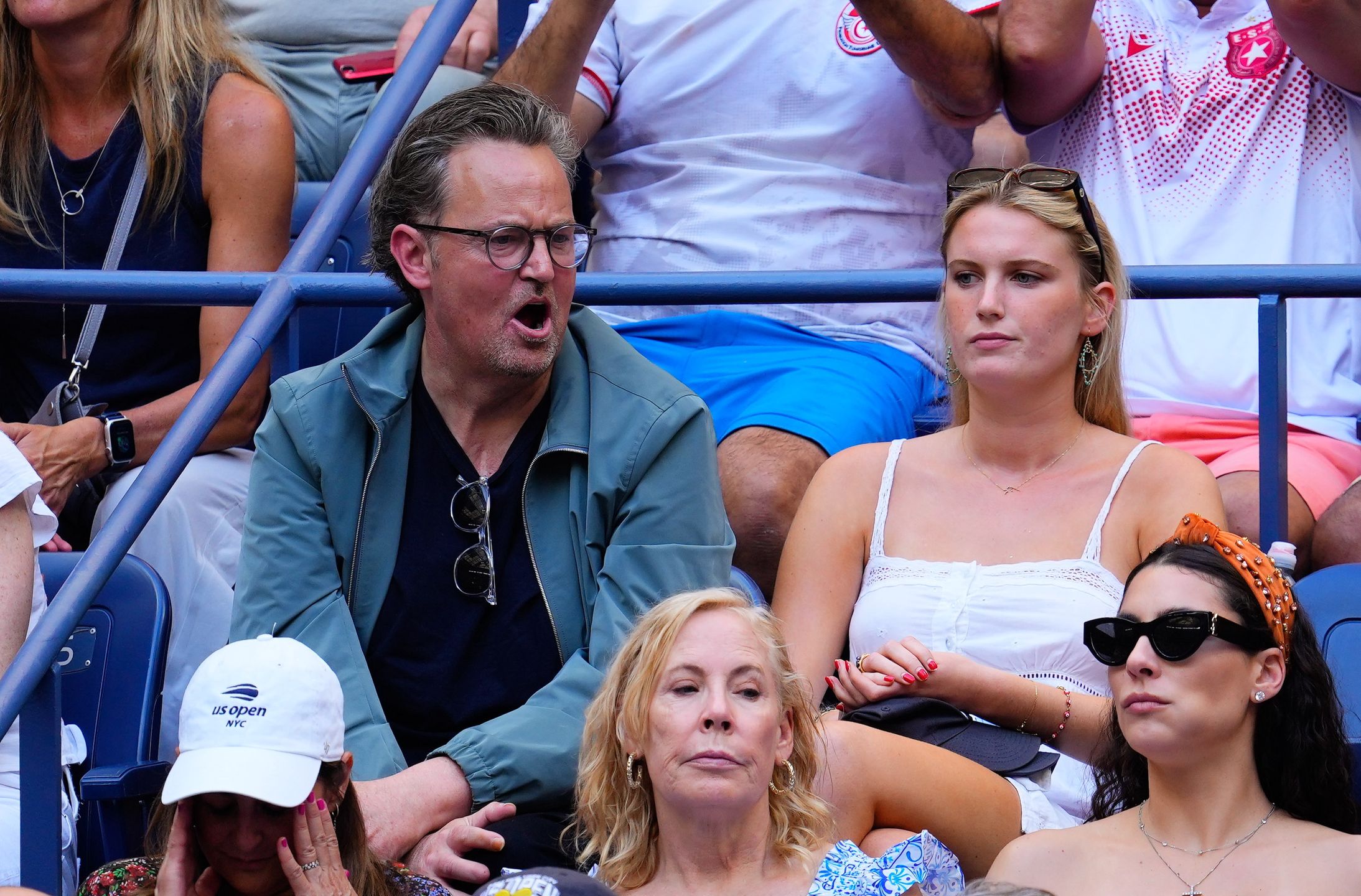 Matthew Perry na meczu Igi Świątek