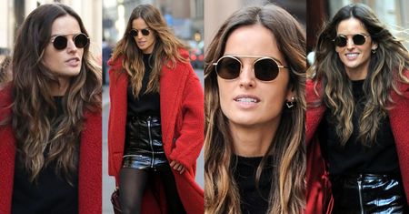 #TRENDY: Izabel Goulart w pluszowym płaszczu
