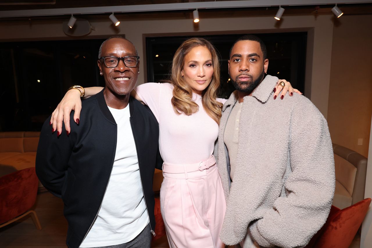 LOS ANGELES, CALIFORNIA - OCTOBER 25: (EXCLUSIVE COVERAGE) Don Cheadle, Jennifer Lopez and Jharrel Jerome seen at "Unstoppable" Los Angeles Special Screening at Nya Studios on October 25, 2024 in Los Angeles, California. (Photo by Eric Charbonneau/Amazon via Getty Images)