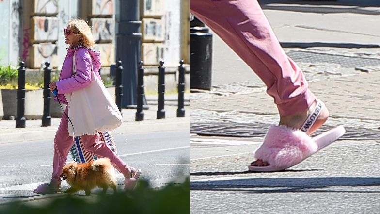 Edyta Olszówka łamie przepisy i mknie na shopping