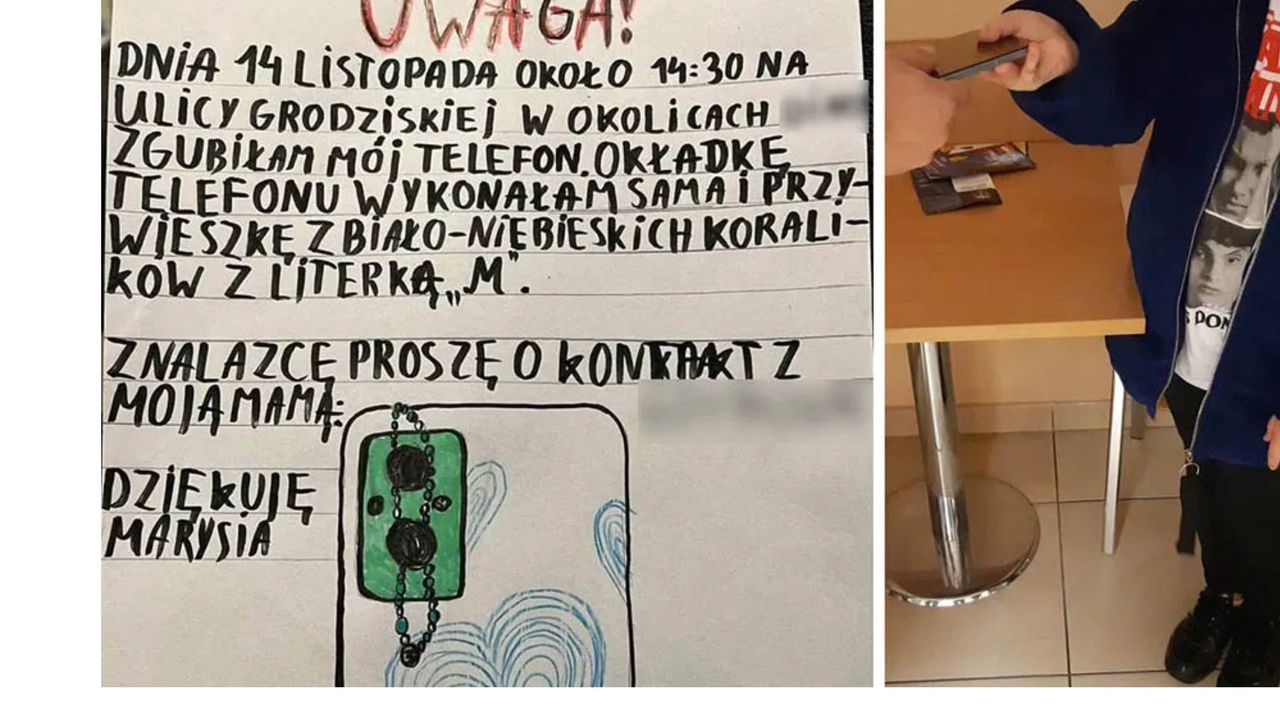 10-letnia Marysia zgubiła swój telefon. Ogłoszenie dziecka zobaczyli policjanci i szybko zajęli się sprawą