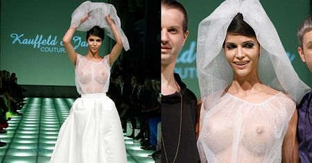 Niemiecka "Top Model" w przezroczystej sukni ślubnej (ZDJĘCIA)
